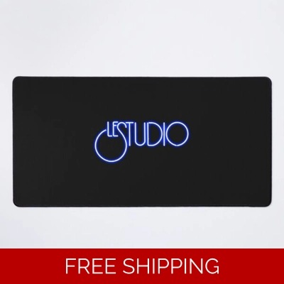 Le Studio Desk Mat A White & Blue Logo